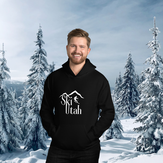 Ski Utah Black Unisex Hoodie