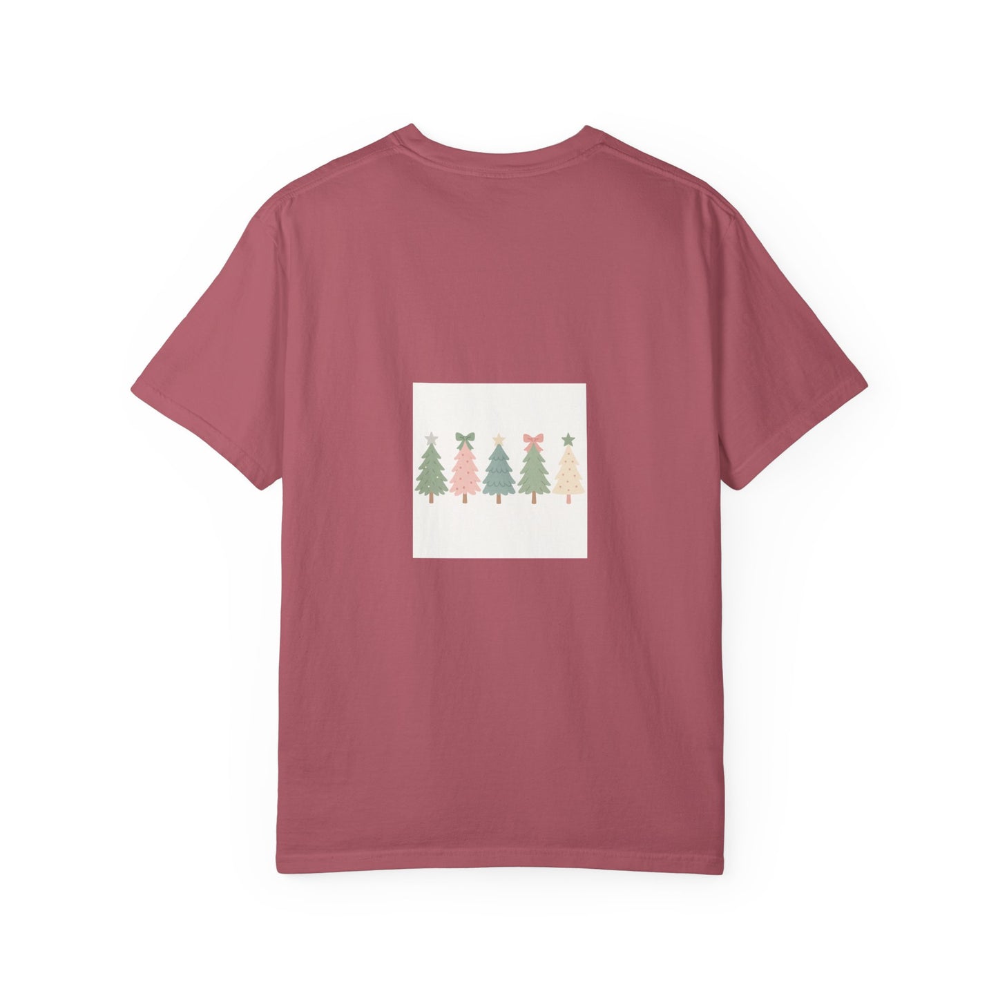 'Tis the Season Pink/Green Christmas Trees Comfort Colors 1717 T-Shirt